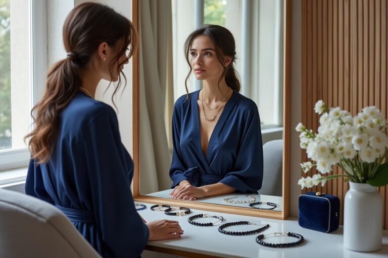 Quel collant choisir avec une robe bleu marine ?